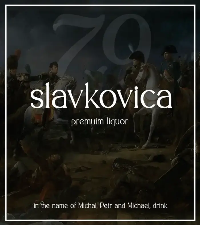 Slavkovica — etiketa
